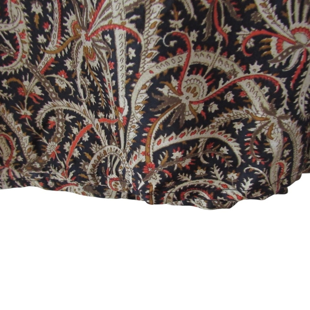 J Crew Talitha Silk Blouse 2 Paisley Floral Print Popover Keyhole Back Classic - Picture 5 of 8